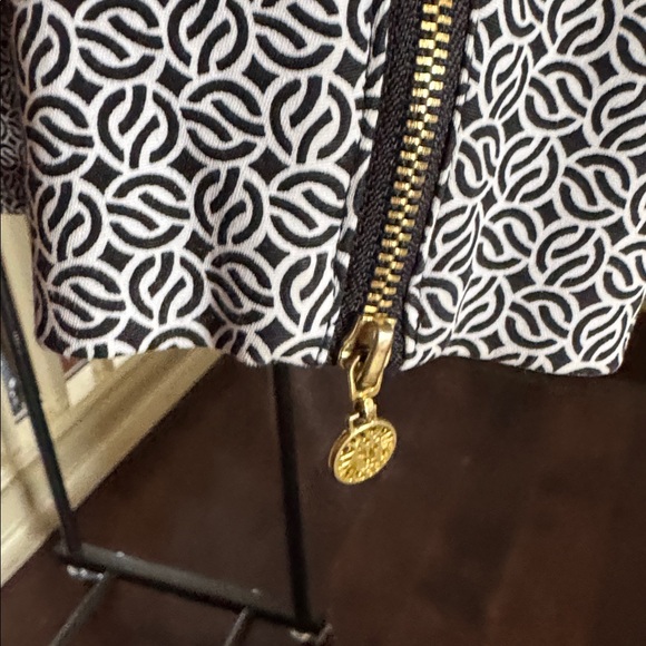 Anne Klein Black and White Patterned Bomber Jacket VGUC - Picture 4 of 4